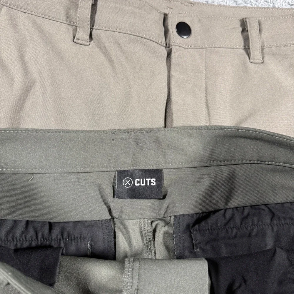 Lot of 2 Cuts AO Slim Fit Pants Mens 33x29 Performance Golf Chino Stretch Comfo